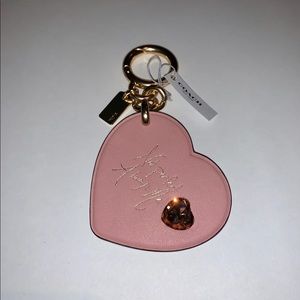 Coach Selena Gomez Heart Keychain Bag Charm